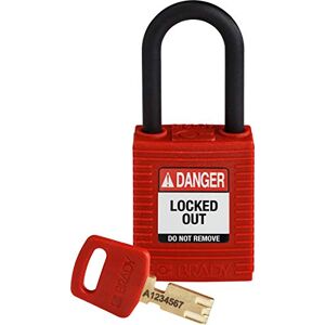 Brady SafeKey Nylon Padlock, Nylon Shackle, 38mm x 84mm x 19mm, Red Brady SafeKey Nylon Padlock, Nylon Shackle, 38mm x 84mm x 19mm, Red