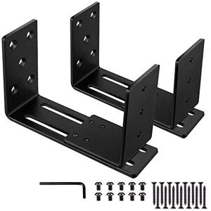Sihnman Adjustable Barricade Brackets (2pcs) Drop Open Bar Holder for Security Door Reinforcement Steel U Bracket for Outswing and Inswing Doors or Gates Sihnman Adjustable Barricade Brackets (2pcs) Drop Open Bar Holder for Security Door Reinforcement Steel U Bracket for Outswing and Inswing Doors or Gates
