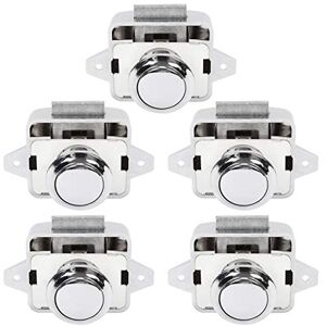 OCGIG 5PCS Push Button Locks Cabinet Door Catch Lock for Caravan Motorhome Camper Van Latch Cupboard OCGIG 5PCS Push Button Locks Cabinet Door Catch Lock for Caravan Motorhome Camper Van Latch Cupboard