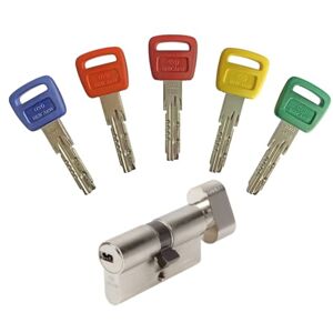 Bricard 16108 Olympia Lock Cylinder - Disengageable, Nickel, 30+30 Keys Bricard 16108 Olympia Lock Cylinder - Disengageable, Nickel, 30+30 Keys