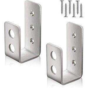 Sihnman 2x4 Inch Marine Grade Stainless Steel Door Barricade Brackets - Heavy Duty Security Support Sihnman 2x4 Inch Marine Grade Stainless Steel Door Barricade Brackets - Heavy Duty Security Support