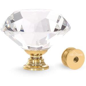 CZC HOME 25 PCS Diamond Crystal Glass Pull Handle Cabinet Knobs Cupboard Drawers Cabinet Dresser Bookcase Wardrobe (40mm, Gold) CZC HOME 25 PCS Diamond Crystal Glass Pull Handle Cabinet Knobs Cupboard Drawers Cabinet Dresser Bookcase Wardrobe (40mm, Gold)