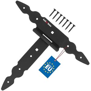 KOTARBAU T Hinges Black 200 mm Cross Hinges Powder-Coated Steel Garden Gate Hinge Door Hinge Wooden Door Hinge Heavy Duty Door Hinges KOTARBAU T Hinges Black 200 mm Cross Hinges Powder-Coated Steel Garden Gate Hinge Door Hinge Wooden Door Hinge Heavy Duty Door Hinges