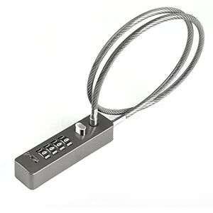 Tcyoatoa Cable Locks with Combination, 23-3/5 Inch Length Steel Cable Rope 4-Digit Combination Lock with Resettable Code for Bikes, Lockers, File Cabinets, Wardrobes, Small Fences (Gun-Grey) Tcyoatoa Cable Locks with Combination, 23-3/5 Inch Length Steel Cable Rope 4-Digit Combination Lock with Resettable Code for Bikes, Lockers, File Cabinets, Wardrobes, Small Fences (Gun-Grey)