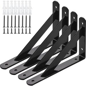 LOUFOGEI Heavy Duty Shelf Brackets - 8 Inch x 5 Inch - Black - Shelf Brackets LOUFOGEI Heavy Duty Shelf Brackets - 8 Inch x 5 Inch - Black - Shelf Brackets