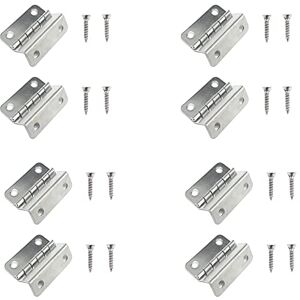 QINGSHENG 8pcs Three Fold Retro Hinge Hardware,Surface Plating Home Furniture Door Hinges,for Door, Cabinet, Furniture, Vintage Jewelry Chest,with Screws(Silver) QINGSHENG 8pcs Three Fold Retro Hinge Hardware,Surface Plating Home Furniture Door Hinges,for Door, Cabinet, Furniture, Vintage Jewelry Chest,with Screws(Silver)