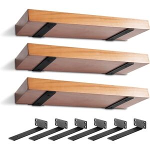 MIUGO Black Heavy Duty Shelf Bracket - 6 Inch - 6Pcs - Industrial Wall Mount MIUGO Black Heavy Duty Shelf Bracket - 6 Inch - 6Pcs - Industrial Wall Mount