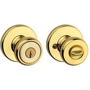 Kwikset 94002-942 Door Knob - Polished Brass - Universal - Grade 3 Kwikset 94002-942 Door Knob - Polished Brass - Universal - Grade 3