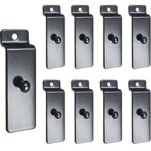 Mewuthede Metal Slatwall Utility Hooks, 10pcs Commercial Slatwall Picture Hook Notch Picture Display Hooks Hangers Painting Hook for Photo Frame Painting Arts Center Slat Panel (Black) Mewuthede Metal Slatwall Utility Hooks, 10pcs Commercial Slatwall Picture Hook Notch Picture Display Hooks Hangers Painting Hook for Photo Frame Painting Arts Center Slat Panel (Black)
