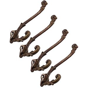 CRAFTSMAN ROAD French Slender Wall Hooks Antique Brass - CRAFTSMAN ROAD French Slender Wall Hooks Antique Brass -