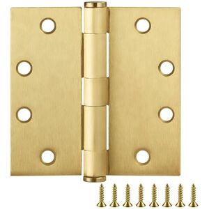 Design House 189662 4.5" Door Square Corner Radius Hinge, Satin Brass, 4.5 x 4.5 Standard Design House 189662 4.5" Door Square Corner Radius Hinge, Satin Brass, 4.5 x 4.5 Standard