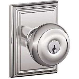 SCHLAGE F51A GEO 625 ADD Addison Collection Georgian Keyed Entry Knob, Bright Chrome SCHLAGE F51A GEO 625 ADD Addison Collection Georgian Keyed Entry Knob, Bright Chrome