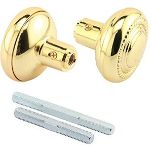 PRiME E 2642 Colonial Style Door Knobs, 1/4 in. Square Drive, Wrought Steel Design, Brass-Plated Finish, with Spindles PRiME E 2642 Colonial Style Door Knobs, 1/4 in. Square Drive, Wrought Steel Design, Brass-Plated Finish, with Spindles