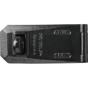 ABUS Granite Hasp and staple 130/180 Ideal as Fixture for Granite Padlocks Extremely Stable with Hardened Hinge Pins Security Level 10 Black ABUS Granite Hasp and staple 130/180 Ideal as Fixture for Granite Padlocks Extremely Stable with Hardened Hinge Pins Security Level 10 Black