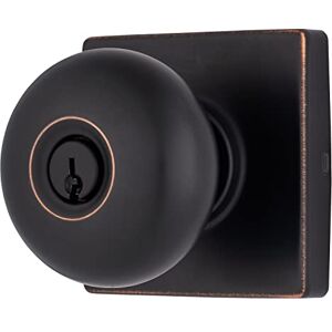 BRINKS – Contemporary Keyed Entry Ball Door Knob, Tuscan Bronze Designed for Sleek and Modern Homes and Blends Seamlessly with Interior Décor BRINKS – Contemporary Keyed Entry Ball Door Knob, Tuscan Bronze Designed for Sleek and Modern Homes and Blends Seamlessly with Interior Décor