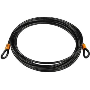Burg-Wächter Unisex's 750 1000 Double Loop Vinyl Coated Multi-Stranded Braided Steel Cable, Black, 10mm x 10m Burg-Wächter Unisex's 750 1000 Double Loop Vinyl Coated Multi-Stranded Braided Steel Cable, Black, 10mm x 10m