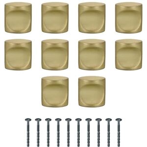 Amig Pack of 10 Cabinet Knobs Ø20 mm Brushed Gold Color Made of Zamak Drawer and Cabinet Pulls for Kitchen and Bathroom with Modern Decorative Style Mod. 816 Amig Pack of 10 Cabinet Knobs Ø20 mm Brushed Gold Color Made of Zamak Drawer and Cabinet Pulls for Kitchen and Bathroom with Modern Decorative Style Mod. 816