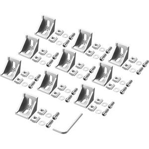 Justech 10pcs 4040 4080 Corner Mounting Bracket L Shape Right Angle Joint Brace Fastener Home Hardware Aluminum Corner Bracket with Screws 39x39x35mm Justech 10pcs 4040 4080 Corner Mounting Bracket L Shape Right Angle Joint Brace Fastener Home Hardware Aluminum Corner Bracket with Screws 39x39x35mm