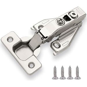 DecoBasics 1/2" Overlay Soft Close Cabinet Hinges for Kitchen Cabinets (50 PCS)- 105° Face Frame Concealed Cabinet Door Hinge -3 Way Adjustability -Clip on Plate & Matching Screw 4 Easy Installation DecoBasics 1/2" Overlay Soft Close Cabinet Hinges for Kitchen Cabinets (50 PCS)- 105° Face Frame Concealed Cabinet Door Hinge -3 Way Adjustability -Clip on Plate & Matching Screw 4 Easy Installation