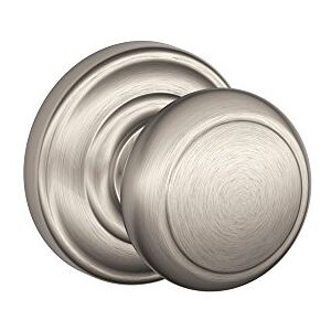 SCHLAGE Andover Dummy Knob, Andover Rose, Satin Nickel SCHLAGE Andover Dummy Knob, Andover Rose, Satin Nickel