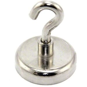 FIRST4MAGNETS Neodymium Clamping Magnet with M8 Hook for Hanging, Holding or Displaying Items 48mm Dia 95kg Pull FIRST4MAGNETS Neodymium Clamping Magnet with M8 Hook for Hanging, Holding or Displaying Items 48mm Dia 95kg Pull