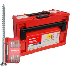 fischer Tanos-Box PowerFast II, 1,801-Piece Screw Set, Chipboard Screws with Countersunk Head, Inner Star TX, Full and Partial Thread, for Quick and Flexible Processing, Includes ProfiBit Set fischer Tanos-Box PowerFast II, 1,801-Piece Screw Set, Chipboard Screws with Countersunk Head, Inner Star TX, Full and Partial Thread, for Quick and Flexible Processing, Includes ProfiBit Set