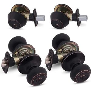 Honeywell Door Lock Set - 2 Pack Entry Door Knob with Deadbolt Honeywell Door Lock Set - 2 Pack Entry Door Knob with Deadbolt