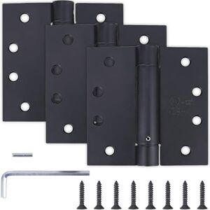 Stylever Dependable Direct Pack of 3 Residential Door Hinges with Spring Hinge 4 Inch Oil Rubbed Bronze Finish Squared Corners by Stylever Dependable Direct Pack of 3 Residential Door Hinges with Spring Hinge 4 Inch Oil Rubbed Bronze Finish Squared Corners by