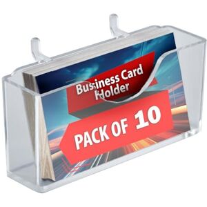 Azar Displays 252008 Business Card Holder for Pegboard/Slatwall (10 Pack) Azar Displays 252008 Business Card Holder for Pegboard/Slatwall (10 Pack)