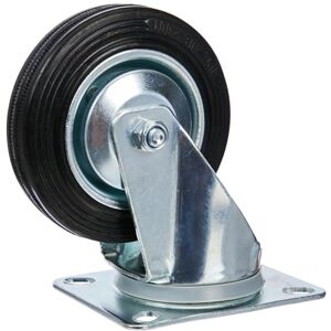 Metafranc Swivel Castor Diameter 100 mm 104 x 80 mm Plate Solid Rubber Wheel Soft Tread Roller Bearing 70 kg Load Capacity/Transport Castor/Furniture Castor/Heavy Duty Castor / 800710, Metafranc Swivel Castor Diameter 100 mm 104 x 80 mm Plate Solid Rubber Wheel Soft Tread Roller Bearing 70 kg Load Capacity/Transport Castor/Furniture Castor/Heavy Duty Castor / 800710,
