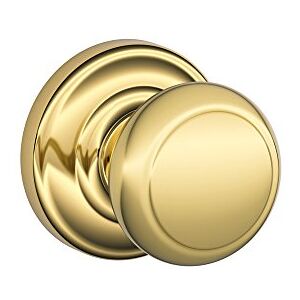 Schlage Andover Rose Bright Brass - Door Knob Schlage Andover Rose Bright Brass - Door Knob