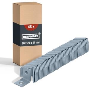 HELPMATE – 48 Chair Brackets, 20x20x14 mm – Electro-Galvanized & Blue passivated Angle connectors – Furniture Brackets with Excellent Corrosion Protection, Stable & Durable – Easy to Assemble HELPMATE – 48 Chair Brackets, 20x20x14 mm – Electro-Galvanized & Blue passivated Angle connectors – Furniture Brackets with Excellent Corrosion Protection, Stable & Durable – Easy to Assemble