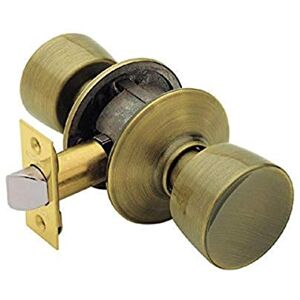 SCHLAGE F10 BEL 609 16-080 10-027 Bell Hall and Closet Knob, Antique Brass SCHLAGE F10 BEL 609 16-080 10-027 Bell Hall and Closet Knob, Antique Brass