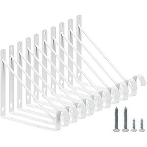 HOME MASTER HARDWARE Heavy Duty Closet Shelf & Rod Brackets - White HOME MASTER HARDWARE Heavy Duty Closet Shelf & Rod Brackets - White