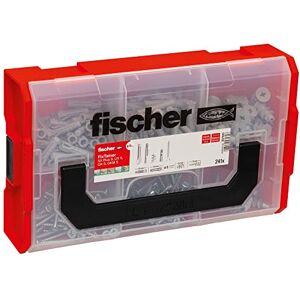 fischer 567905 FIXtainer Hält-Alles-Box, Dübelset mit 240 Teilen, Spreiz, Metall, Universal-& Gipskartondübel, INKL. Setzwerkzeug & Schrauben, praktische Werkzeugkiste NV, Gray fischer 567905 FIXtainer Hält-Alles-Box, Dübelset mit 240 Teilen, Spreiz, Metall, Universal-& Gipskartondübel, INKL. Setzwerkzeug & Schrauben, praktische Werkzeugkiste NV, Gray
