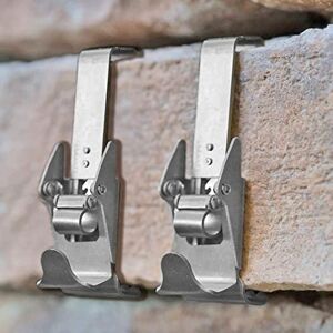 Hangman Brick Hangers Clamps Outdoor Heavy Duty 2-1/4' to 2-3/4' Brick Hooks 30lbs No Wall Damage: No Drill, Holes, Nails or Screws (2 Pack), Metal, (BH-1) Hangman Brick Hangers Clamps Outdoor Heavy Duty 2-1/4' to 2-3/4' Brick Hooks 30lbs No Wall Damage: No Drill, Holes, Nails or Screws (2 Pack), Metal, (BH-1)