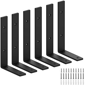 My Rustic Shelf Brackets 10 Inch L Brackets for Shelves -Heavy Duty Industrial Forged Steel Iron Rustic Floating Shelf Brackets,J/L Angle Wall Brackets(6 Pack) My Rustic Shelf Brackets 10 Inch L Brackets for Shelves -Heavy Duty Industrial Forged Steel Iron Rustic Floating Shelf Brackets,J/L Angle Wall Brackets(6 Pack)