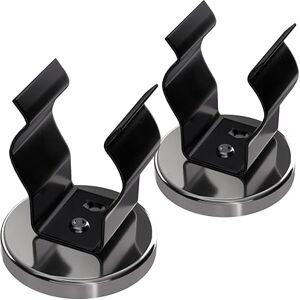 Master Magnetics RB50BNCCX2 Magnetic Hook, Round Base Magnet Fastener with Steel Clip Chrome Plate, 2.04 Diameter, 2.285 Total Height, 35 Pounds, Silver (Pack of 2) Master Magnetics RB50BNCCX2 Magnetic Hook, Round Base Magnet Fastener with Steel Clip Chrome Plate, 2.04 Diameter, 2.285 Total Height, 35 Pounds, Silver (Pack of 2)