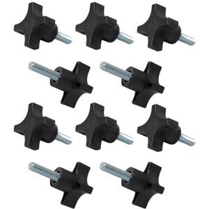 POWERTEC QNB3009-P2 4-Point Stud Knobs, 5/16"-18 Threaded Thumb Screw Star Knob with 1" Stud, 10 PK POWERTEC QNB3009-P2 4-Point Stud Knobs, 5/16"-18 Threaded Thumb Screw Star Knob with 1" Stud, 10 PK