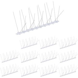 Relaxdays Bird Spikes, Set of 12, HBT: 10.5 x 25 x 14 cm, Pigeon Repellent Balcony and roof, 4 Rows, Stainless Steel, Silver, 20% 80% Plastic, 10,5 x 25 x 14 cm Relaxdays Bird Spikes, Set of 12, HBT: 10.5 x 25 x 14 cm, Pigeon Repellent Balcony and roof, 4 Rows, Stainless Steel, Silver, 20% 80% Plastic, 10,5 x 25 x 14 cm