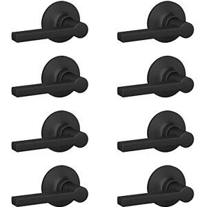 Lock Scout Matte Black Lever Door Handle - Hall and Closet - 8 Pack Lock Scout Matte Black Lever Door Handle - Hall and Closet - 8 Pack