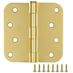 Design House 189670 4 x 4 5/8 Inch Radius Hinge, Satin Brass, 6-Pack Standard Design House 189670 4 x 4 5/8 Inch Radius Hinge, Satin Brass, 6-Pack Standard