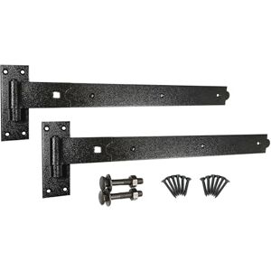 Infinity Heavy Duty Epoxy Black 24" (600mm) Straight Hook and Band Hinges Gate Fitting Kit – Ideal for Wooden Garage Shed Doors & Garden Gates Infinity Heavy Duty Epoxy Black 24" (600mm) Straight Hook and Band Hinges Gate Fitting Kit – Ideal for Wooden Garage Shed Doors & Garden Gates