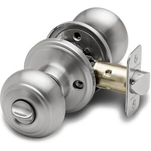 Copper Creek Colonial Privacy Interior Door Knob – ANSI Grade-3 Certified, Modern Heavy Duty Handle, Easy Install and Reversible for Bedroom, Bathroom and Closets – Satin Stainless (1 Pack) Copper Creek Colonial Privacy Interior Door Knob – ANSI Grade-3 Certified, Modern Heavy Duty Handle, Easy Install and Reversible for Bedroom, Bathroom and Closets – Satin Stainless (1 Pack)