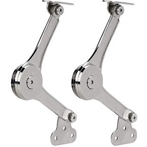 RUYUFE Heavy Duty Lid Support Hinges Soft Close Folding Lid Stay Hinge, Gray, Zinc, Polished, 50lb/2pcs RUYUFE Heavy Duty Lid Support Hinges Soft Close Folding Lid Stay Hinge, Gray, Zinc, Polished, 50lb/2pcs