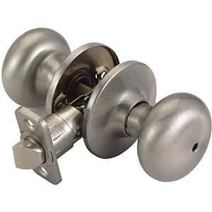 Design House 741314 Cambridge Universal Latch Privacy Door Knob, Adjustable Backset, Satin Nickel Finish Design House 741314 Cambridge Universal Latch Privacy Door Knob, Adjustable Backset, Satin Nickel Finish