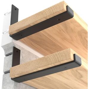 LEOPO 12 inch Shelf Bracket for DIY Floating Shelf, 1/5 inch Thick Heavy Duty Bracket, 4 Pack, 11.25” x 6” x 1.5” LEOPO 12 inch Shelf Bracket for DIY Floating Shelf, 1/5 inch Thick Heavy Duty Bracket, 4 Pack, 11.25” x 6” x 1.5”