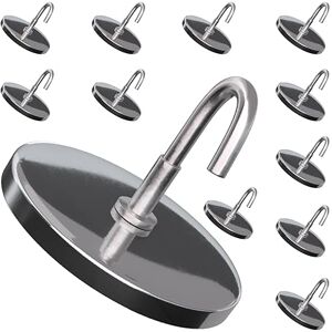 Master Magnetics MHHH20X12 Ferrite Magnet/Low Carbon Steel Magnetic Hook with Handy Hook Chrome Plate, Silver, 2.04" Diameter, 1.275" Total Height, 20 lb. (Pack of 12) Master Magnetics MHHH20X12 Ferrite Magnet/Low Carbon Steel Magnetic Hook with Handy Hook Chrome Plate, Silver, 2.04" Diameter, 1.275" Total Height, 20 lb. (Pack of 12)