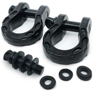 GA GEARAMERICA GearAmerica Mega Shackles Black (2PK) 68,000 lbs Capacity Stronger than 3/4" D Rings Tow Shackle + 7/8" Pin + Washers Securely Connect Tow Strap or Winch Rope to 4x4 for Off-Road 4x4 Recovery GA GEARAMERICA GearAmerica Mega Shackles Black (2PK) 68,000 lbs Capacity Stronger than 3/4" D Rings Tow Shackle + 7/8" Pin + Washers Securely Connect Tow Strap or Winch Rope to 4x4 for Off-Road 4x4 Recovery