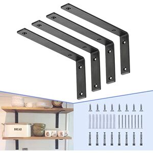 CLT CLETING CUZURLUV Black Shelf Bracket, 12” X 5” Quarter Inch (1/4") Thick- Max Load: 440 lb Rustic Industrial Modern Farmhouse Heavy Duty Cold Rolled Steel Bracket for Table Bench, Space Saving DIY, Pack of 4 CLT CLETING CUZURLUV Black Shelf Bracket, 12” X 5” Quarter Inch (1/4") Thick- Max Load: 440 lb Rustic Industrial Modern Farmhouse Heavy Duty Cold Rolled Steel Bracket for Table Bench, Space Saving DIY, Pack of 4